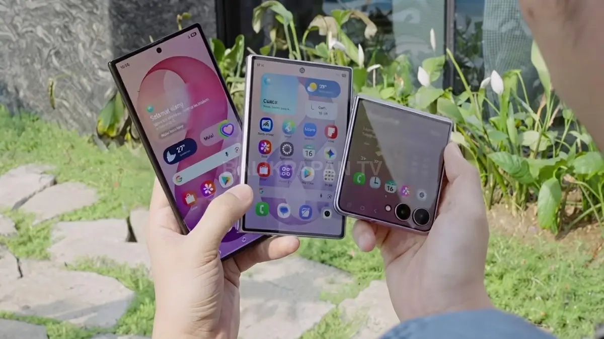 Samsung memperkenalkan tiga ponsel lipat terbaru dengan desain inovatif, baterai canggih, dan nama baru menarik. [BTV:AI]