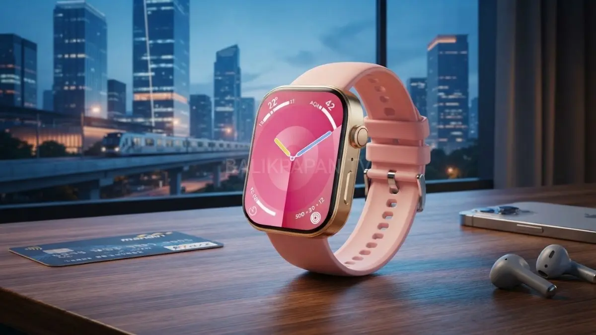 Smartwatch Outro Fine 3 dengan desain aluminium alloy dan layar persegi modern untuk penggunaan harian. (BTV/AI) 