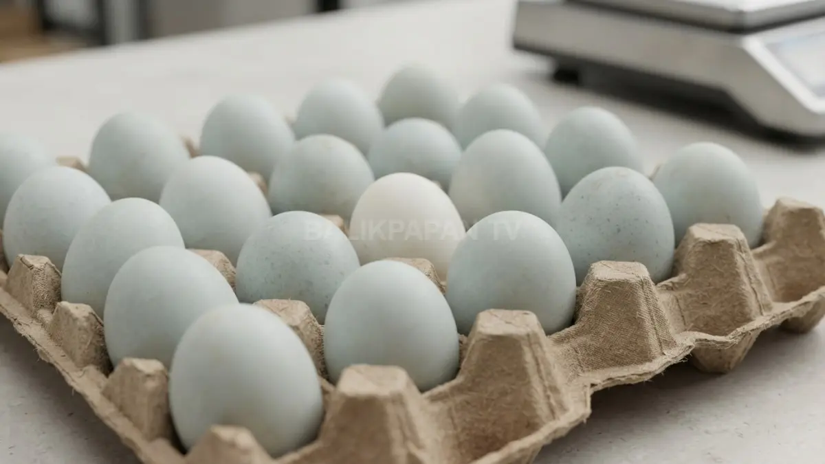 Mempertahankan kualitas usaha telur bebek lokal melalui pemeliharaan mandiri dan konsistensi menjaga kepercayaan pelanggan. (BTV/Ai)

