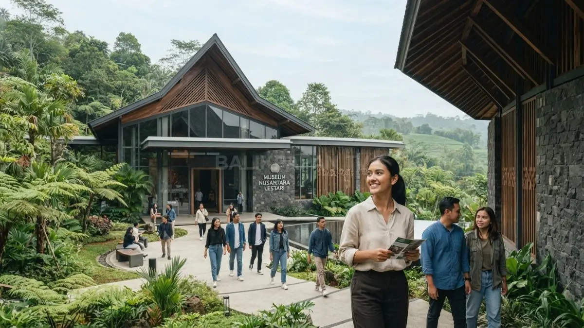 Arsitektur museum modern memadukan identitas lokal, material berkelanjutan, edukasi, budaya, dan pengalaman pengunjung yang berkesan (BTV/AI)
