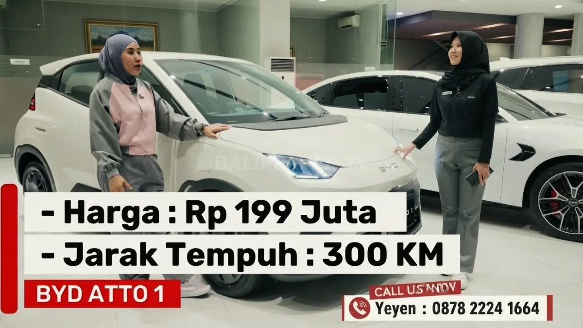 BYD Atto 1 hadir dengan tiga varian, menawarkan efisiensi tinggi dan harga terjangkau bagi konsumen Indonesia. [BTV:AI]