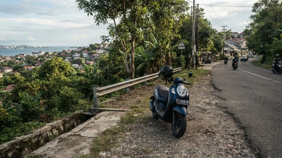 motor korban diparkir sebelum hilang. (BTV/AI)