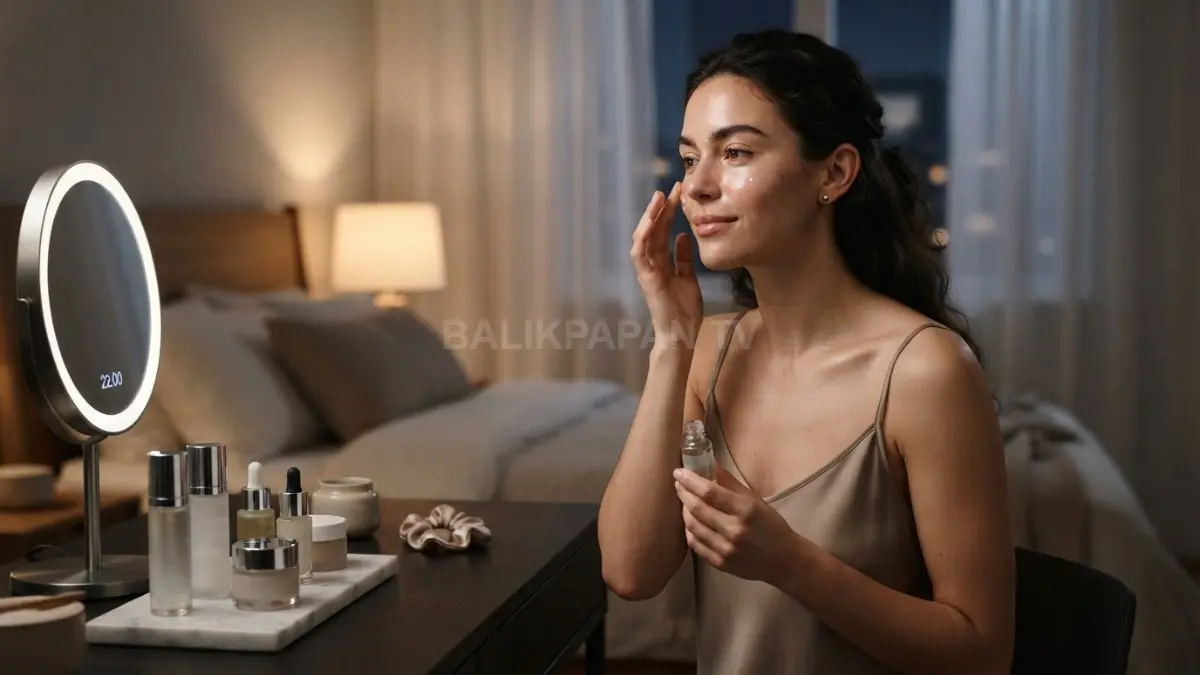 Penggunaan retinoid di malam hari mendukung regenerasi sel kulit secara maksimal saat Anda beristirahat. (BTV/Ai)