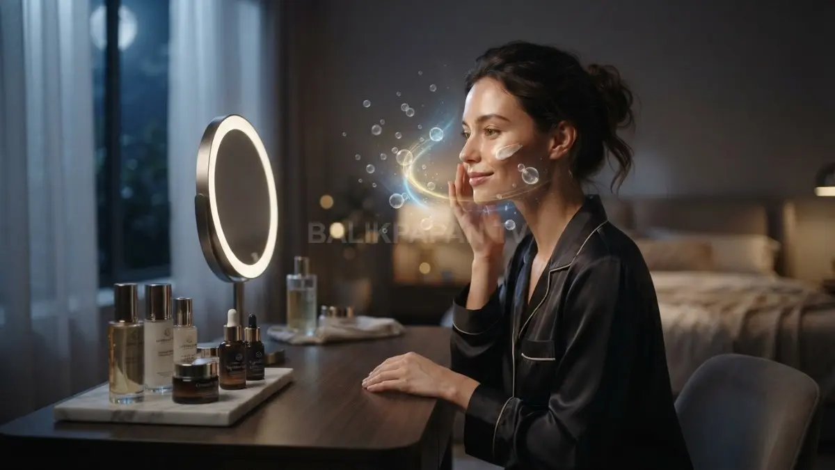 Penggunaan seramid dan asam lemak pada malam keempat efektif memperkuat skin barrier yang lelah. (BTV/Ai)