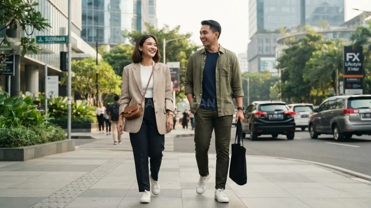 Perpaduan pakaian modis menghadirkan penampilan stylish, nyaman, elegan, sesuai karakter pribadi, serta percaya diri sepanjang hari. (BTV/AI)