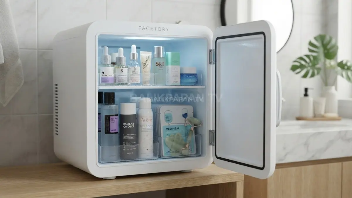 Skincare tertentu dapat disimpan di kulkas agar kualitas produk tetap terjaga. (BTV/Ai)
