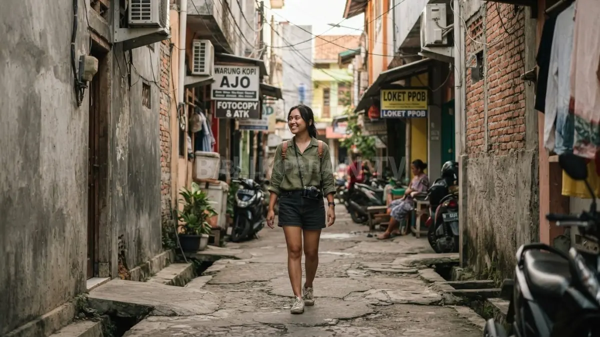 Lorong menciptakan efek kedalaman yang membuat foto perjalanan terasa lebih hidup dan penuh cerita. (BTV/Ai)