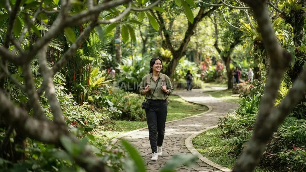 Pepohonan menjadi bingkai alami yang memberi kedalaman dan suasana hidup pada foto perjalanan. (BTV/Ai)