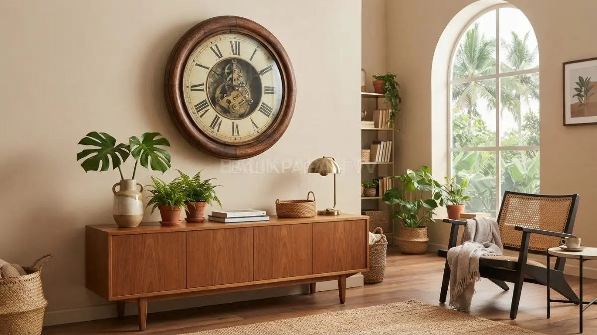Jam lama menjadi dekorasi dinding bernilai seni dengan sentuhan vintage yang menghadirkan karakter ruang. (BTV/Ai)