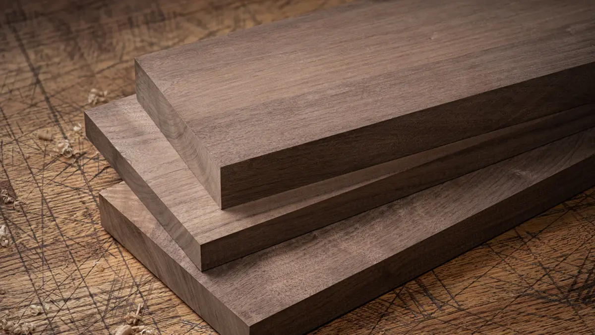 Kayu walnut berwarna gelap menghadirkan aroma lembut yang menguatkan kesan hangat pada interior premium elegan. (BTV/AI)
