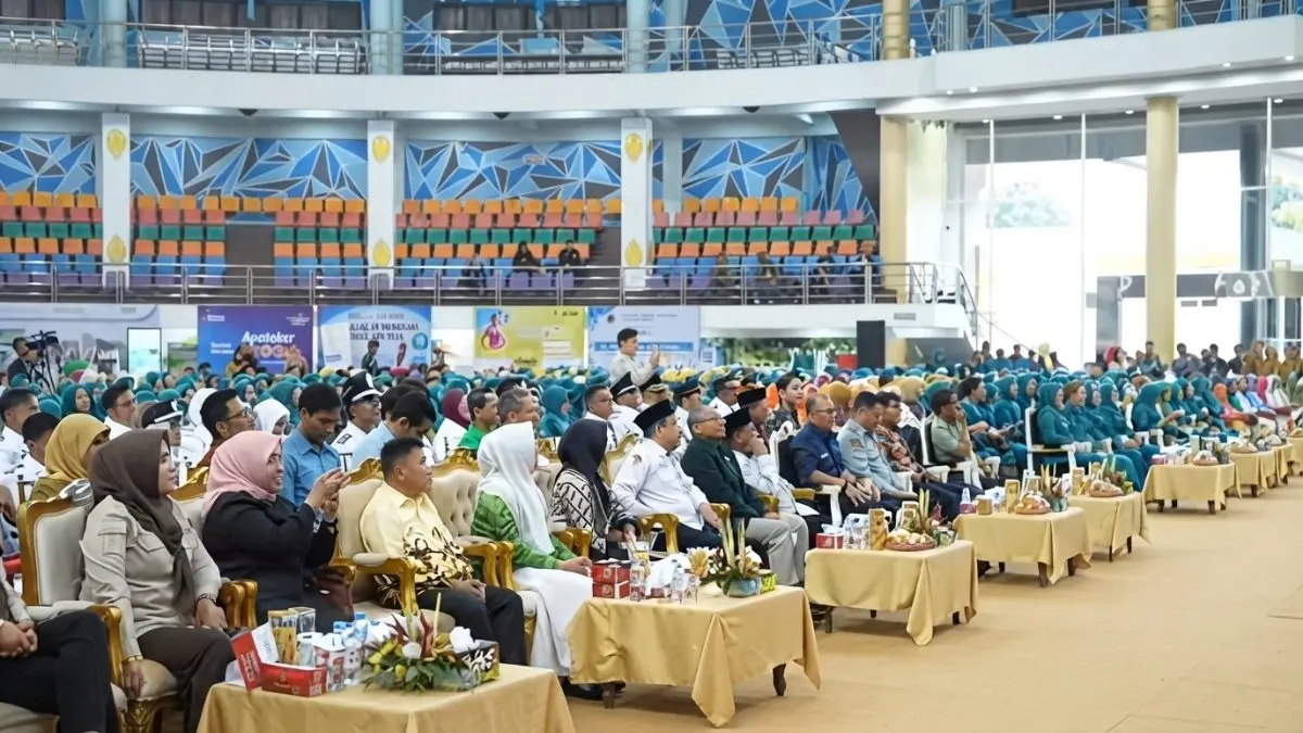Sekitar 1.000 kader TP PKK Kota Balikpapan menghadiri peringatan HKG PKK ke-54 di Gedung BSCC Dome.