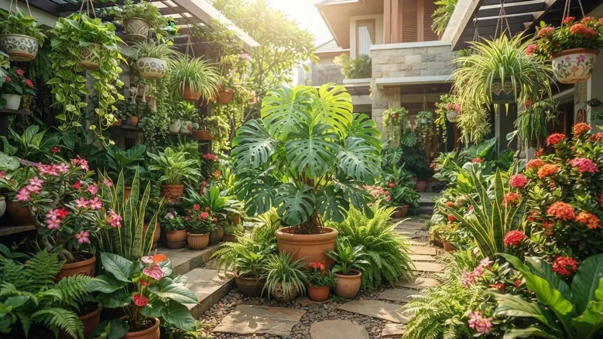 Tanaman hias beragam mempercantik taman sesuai luas lahan, pencahayaan, dan konsep hunian modern alami indah. [BTV:AI]
