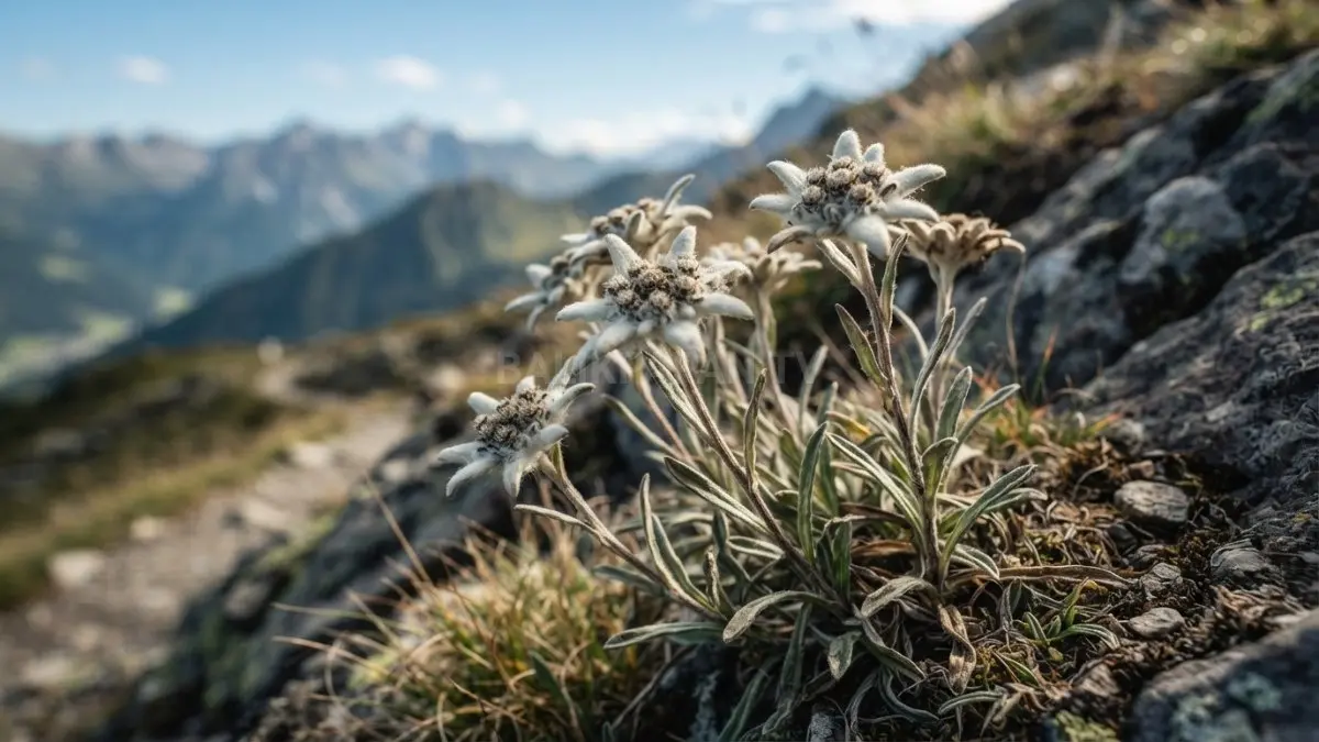 Edelweiss tumbuh diam di antara batu dan dinginnya gunung, tapi tetap kuat dan indah dipandang.
Ia mengajarkan kita—bahwa bertahan itu kadang tidak perlu ramai, cukup konsisten dan sabar (BTV/AI) 
