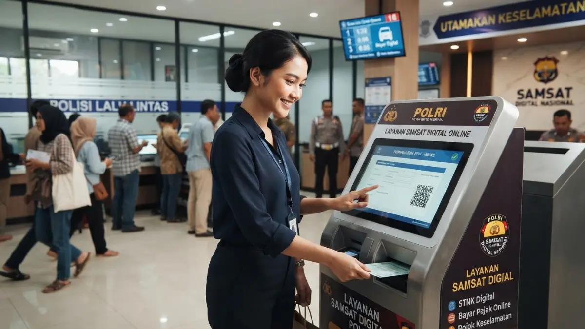 Ilustrasi pelayanan Samsat digital sebagai upaya meningkatkan keselamatan berlalu lintas. 