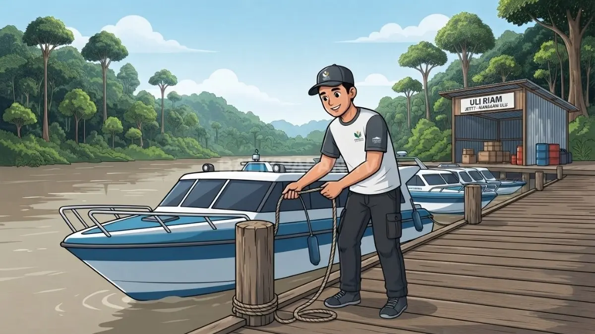 Ilustrasi Pembentukan asosiasi operator speedboat memperkuat koordinasi layanan transportasi sungai menuju Ulu Riam lebih tertata (BTV/AI)