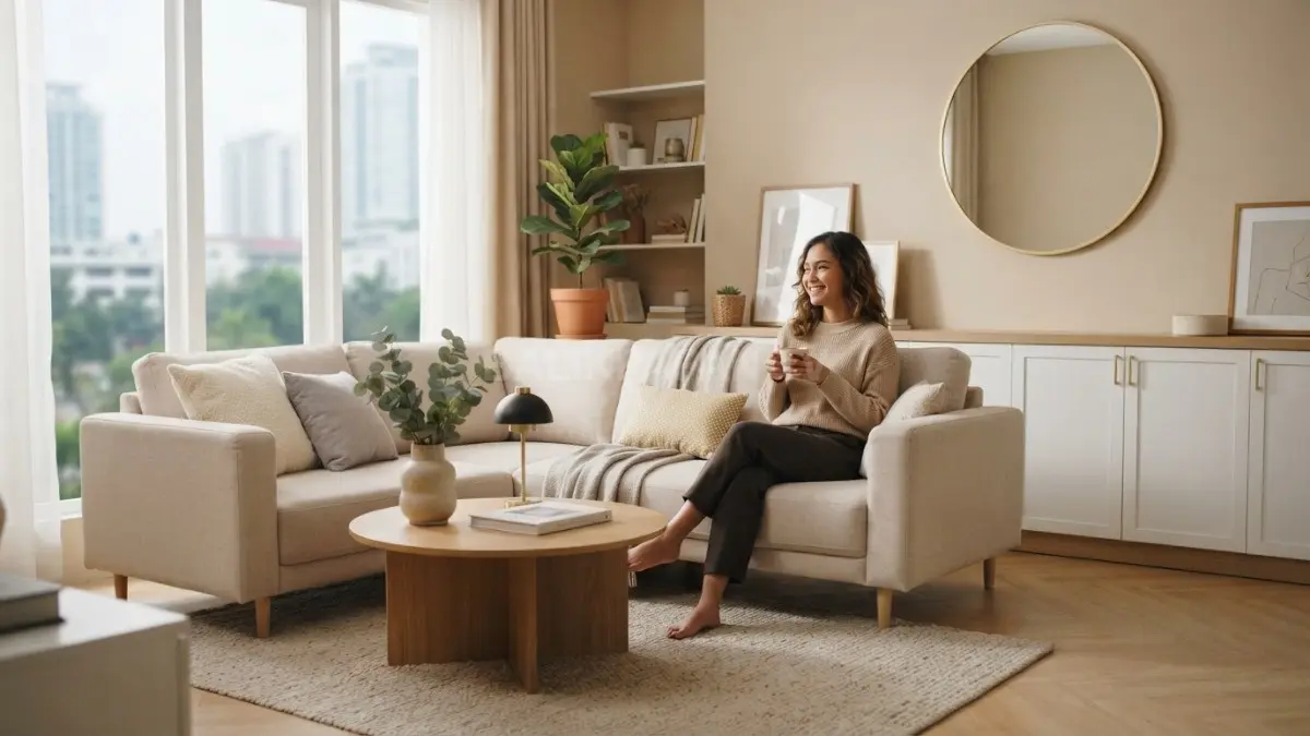 Interior bergaya Eropa memanfaatkan warna netral dan aksen klasik untuk menciptakan ruangan elegan serta nyaman sehari-hari. (BTV/AI)