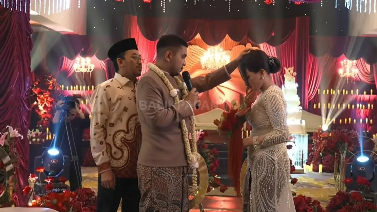 Momen resepsi pernikahan Nathalie Holscher dan Aripat menjadi perhatian publik hingga viral di TikTok. (BTV/AI)