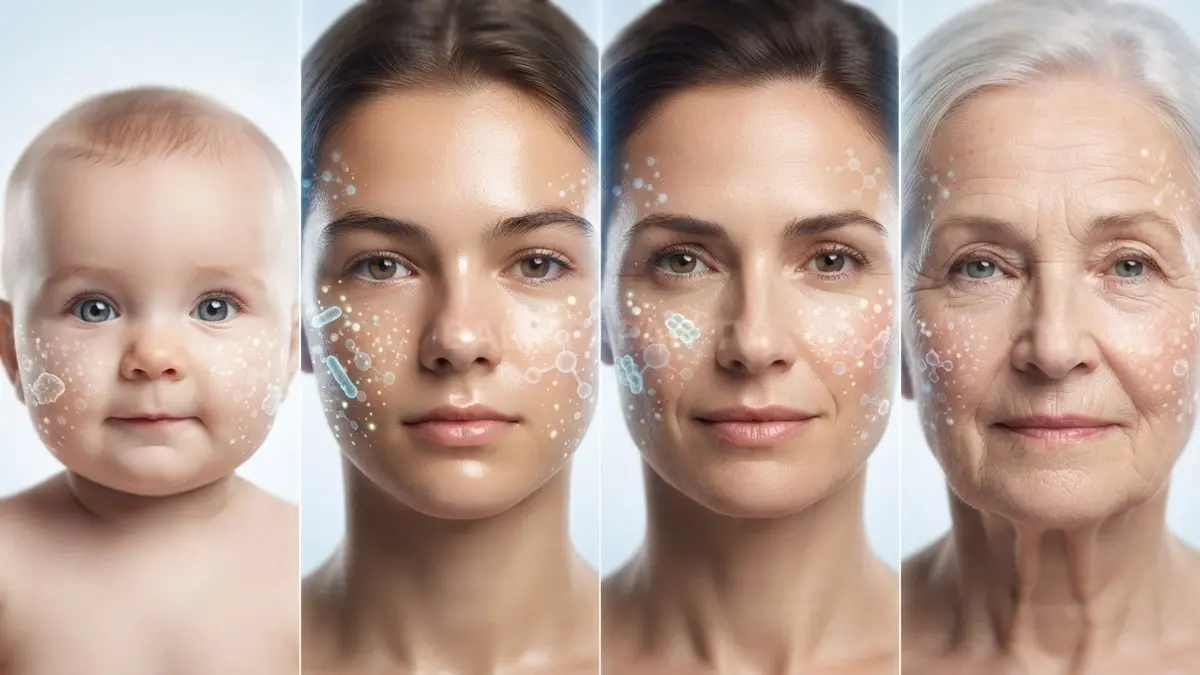 Perbedaan usia dan hormon memengaruhi kondisi microbiome serta produksi minyak alami pada kulit manusia. (BTV/Ai)