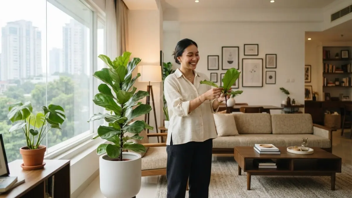 Tanaman indoor melengkapi dekorasi bergaya Eropa dengan sentuhan alami yang mempercantik suasana rumah setiap hari. (BTV/AI)