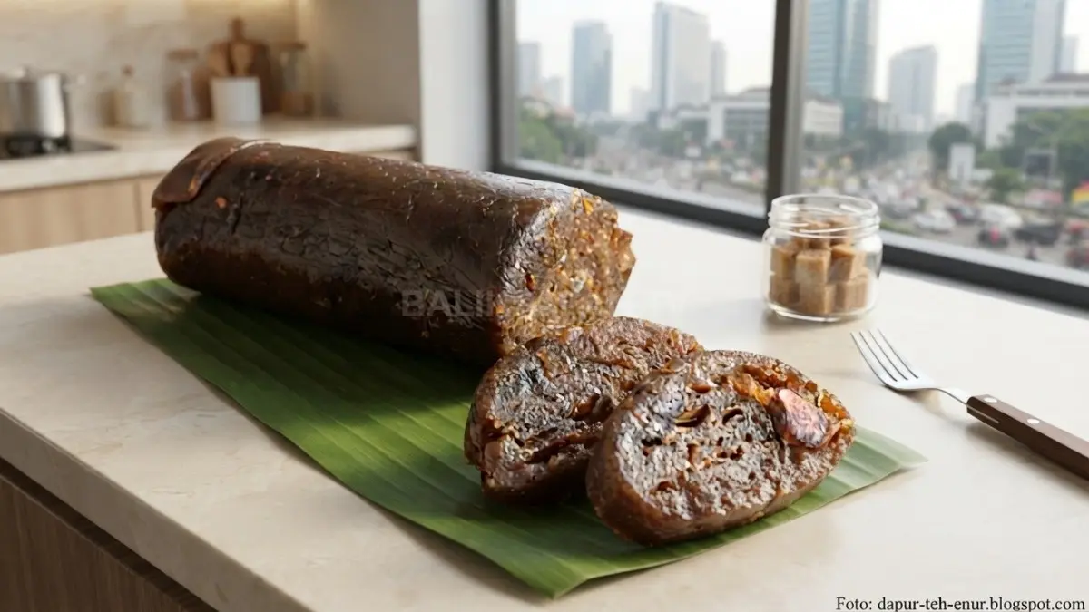 Lempok durian khas Kalimantan Timur dibuat dari daging durian dan gula tanpa tambahan tepung. (BTV/AI)