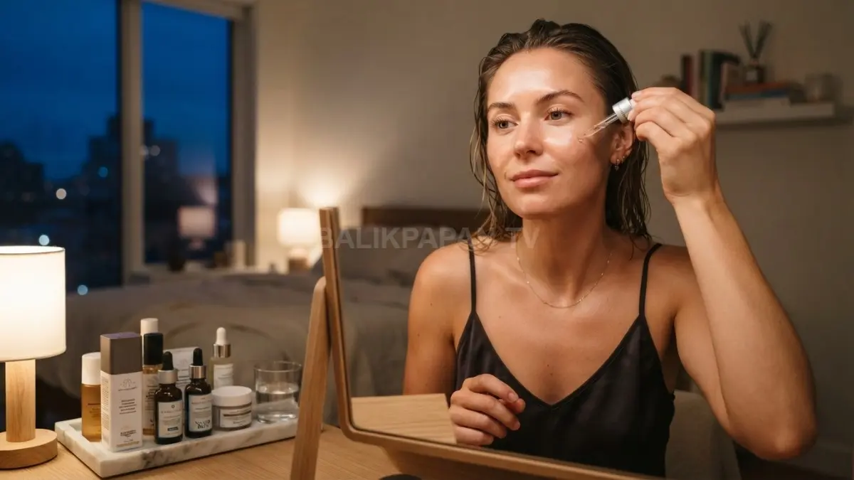 Malam hari merupakan waktu ideal penggunaan skincare untuk mendukung proses regenerasi alami kulit wajah. (BTV/Ai)