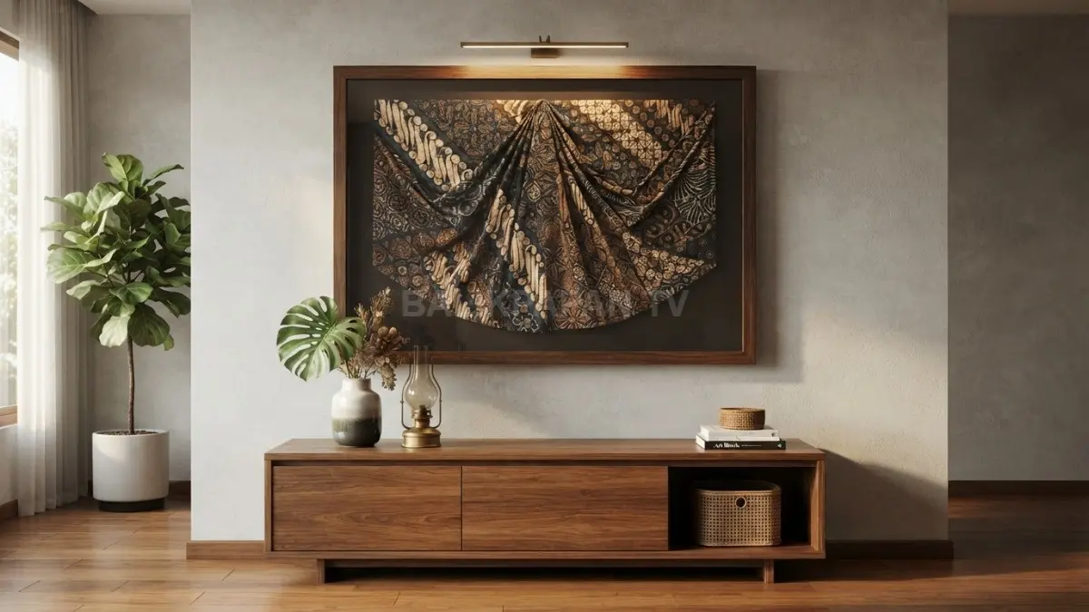 Motif batik tulis klasik dengan pewarna alami memberikan nuansa elegan serta karakter hangat pada ruangan. (BTV/Ai)