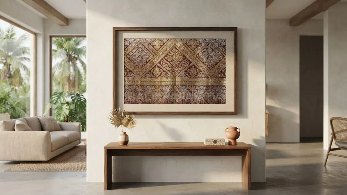 Pancaran benang emas pada songket tradisional memberikan kesan mewah yang bernilai seni tinggi. (BTV/Ai)
