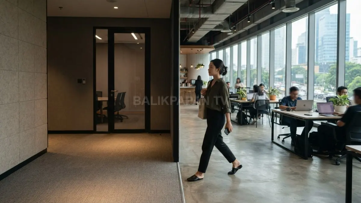 Ruang transisi menghadirkan karakter akustik berbeda sehingga perubahan posisi pengguna mudah dikenali secara alami konsisten. (BTV/AI)
