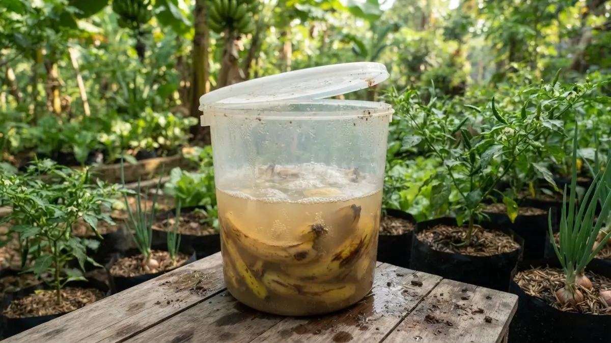 Simpan wadah fermentasi di tempat teduh tanpa ditutup terlalu rapat agar gas dapat terbuang. (BTV/Ai)