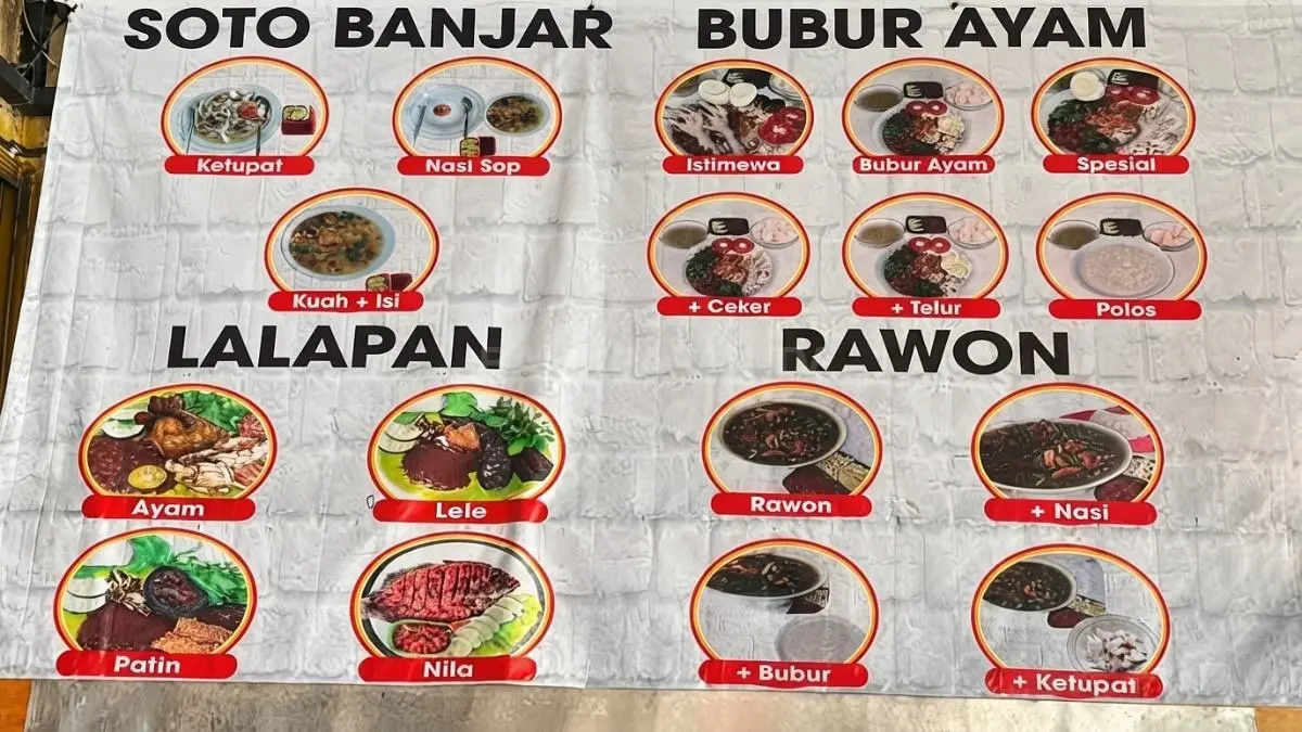 Aneka menu Warung Acil Ipah menghadirkan rawon, lalapan, camilan khas menggugah selera pengunjung setiap hari (AHLA/BTV)