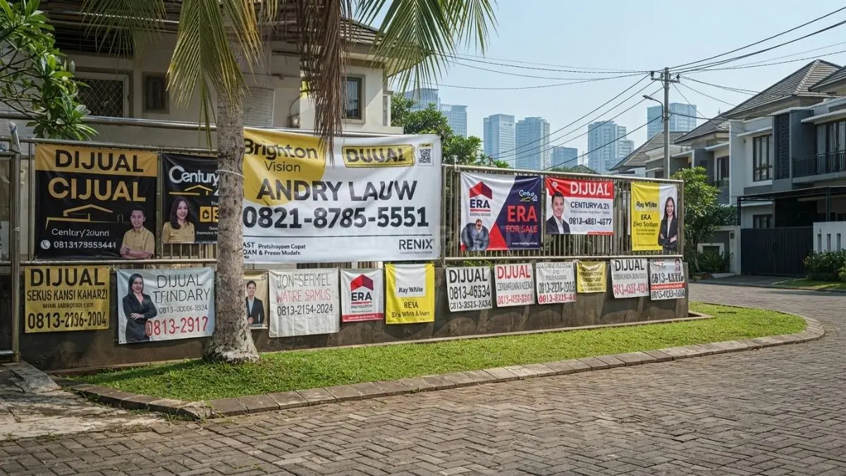 Kawasan perumahan di Balikpapan menjadi sorotan setelah muncul fenomena meningkatnya rumah yang dipasarkan kembali. (BTV/AI)