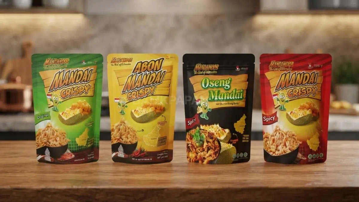 Olahan mandai khas Kalimantan membuktikan inovasi UMKM mengangkat pangan lokal menjadi produk bernilai ekonomi tinggi berkelanjutan. (BTV/AI)