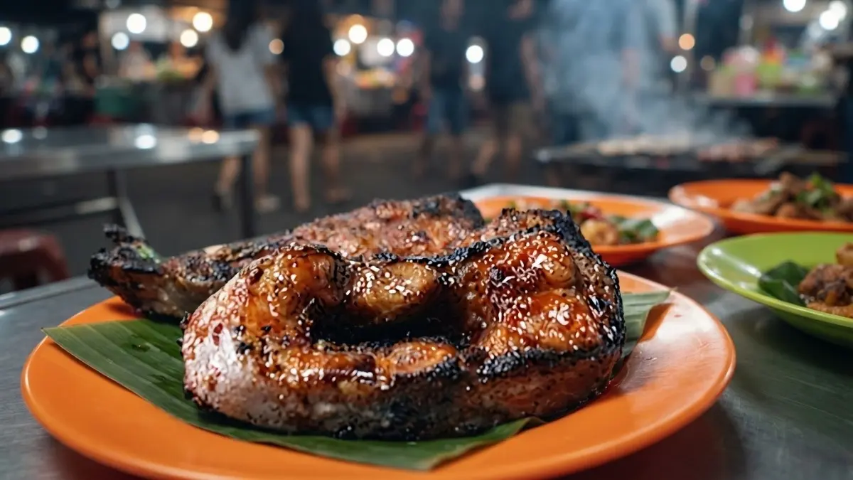 Patin bakar jumbo tersaji di Jukung Julak tepi Sungai Martapura memikat wisatawan kuliner nusantara selalu (BTV/AI)