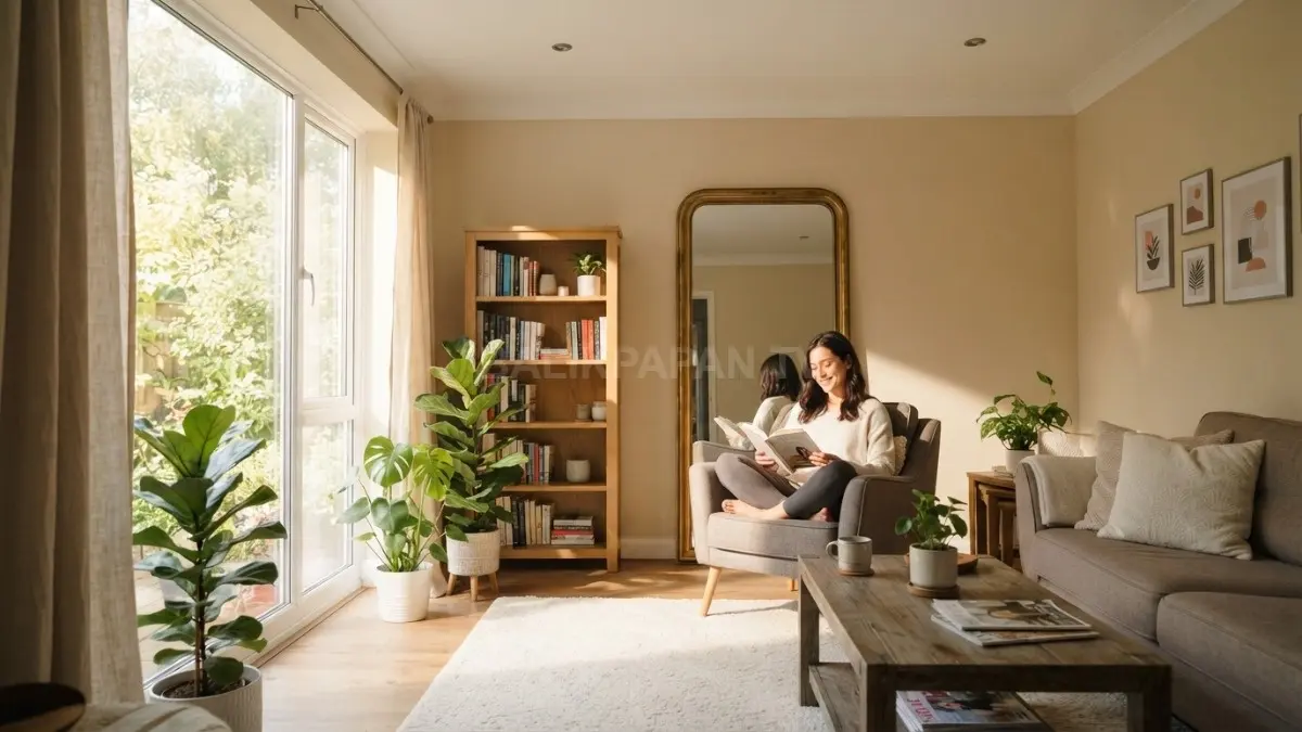 Pencahayaan alami dapat dioptimalkan tanpa renovasi besar untuk membuat ruangan gelap terasa lebih terang. (BTV/Ai)