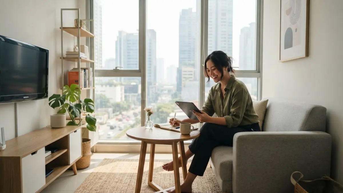 Pilih Furnitur Minimalis Sesuai Ukuran Ruangan agar Ruang Tamu Tetap Nyaman dan Fungsional (BTV/AI)