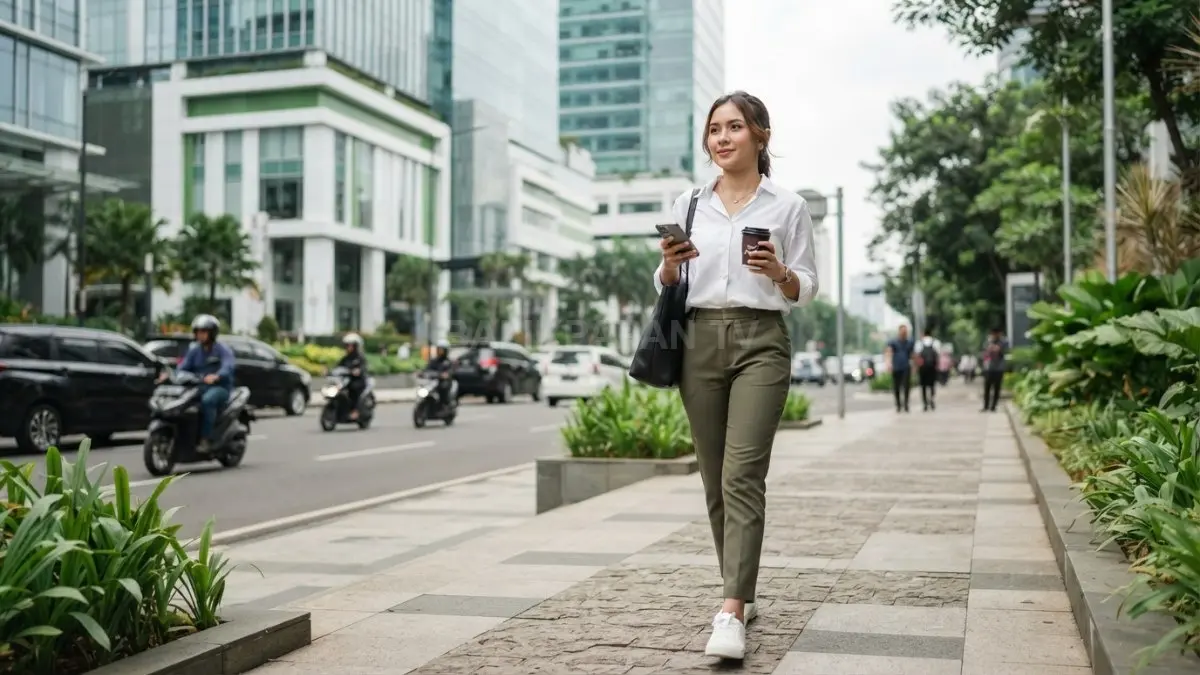Putih dan olive green menciptakan dapur modern, hangat, elegan, segar, nyaman, berkarakter, dan estetik. (BTV.AI)