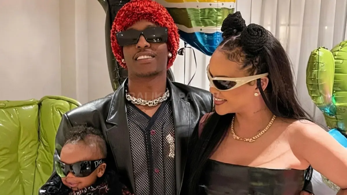 Rihanna dan A$AP Rocky merayakan ulang tahun Riot bertema Spider-Man dengan dekorasi meriah yang mencuri perhatian penggemar. (BTV/AI)
