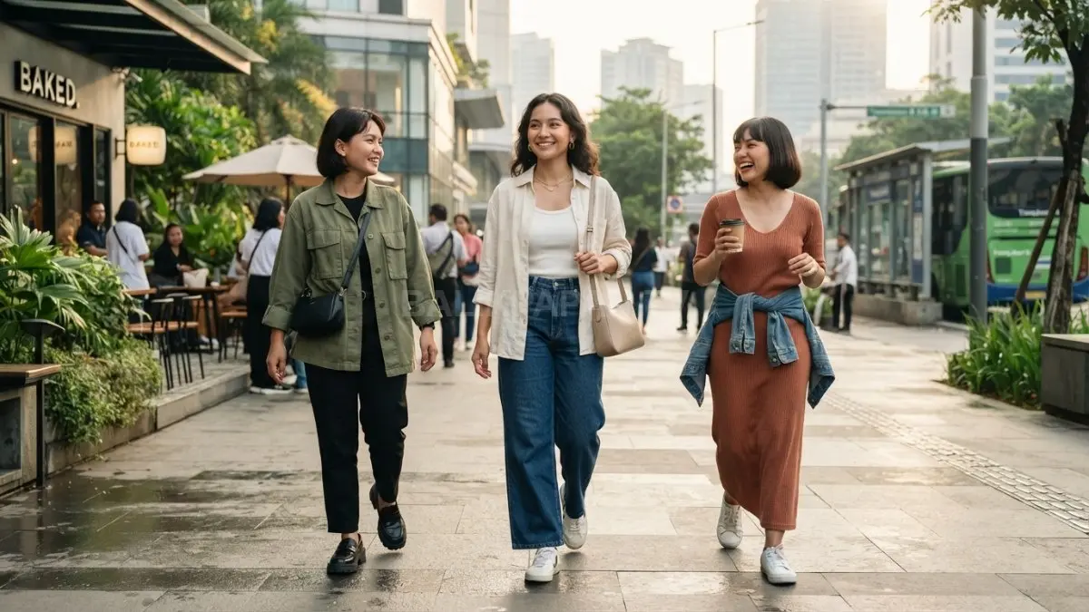 Simpel tapi tetap kece!  Tren 2026 bikin kamu tampil effortless dengan gaya minimalis dan praktis, tanpa ribet tapi tetap percaya diri (BTV/AI).