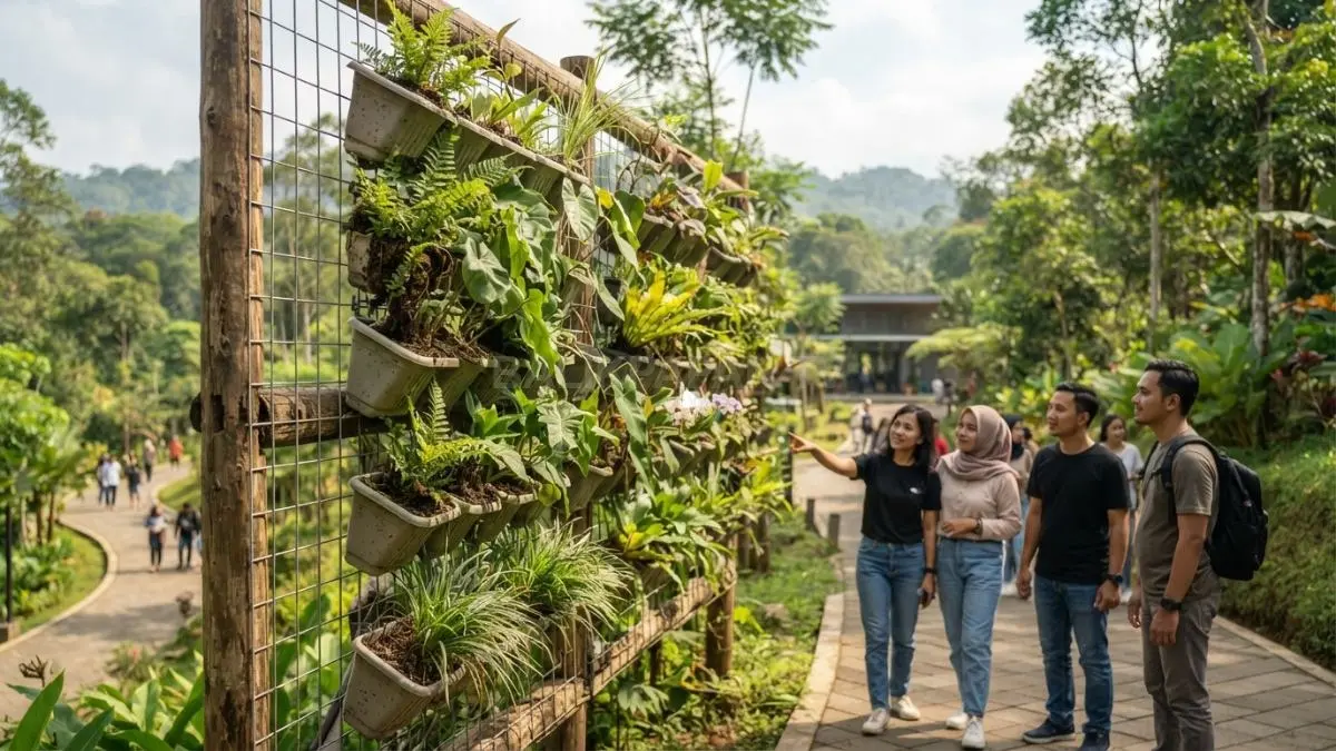 Taman makin estetik dengan pot modular yang tertata rapi, dijamin curi perhatian! (BTV/AI).