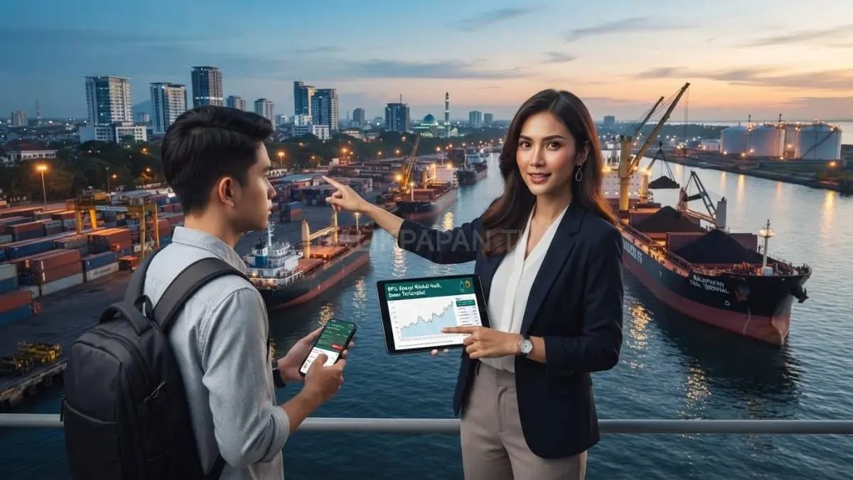 Truk mengangkut batu bara di kawasan tambang saat harga energi global terus menguat menurut BPS [BTV:AI]