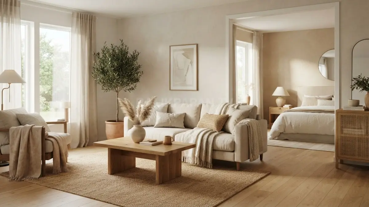 Beige menghadirkan nuansa hangat, berpadu harmonis dengan furnitur kayu dan dekorasi alami (BTV/AI)
