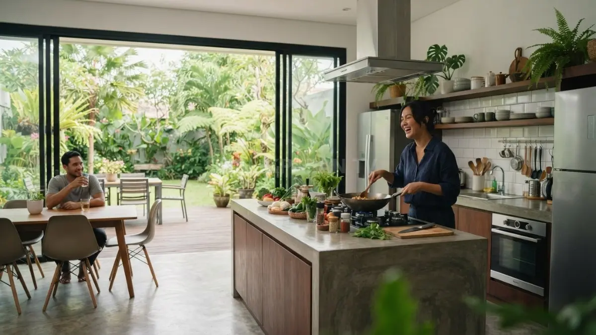 Cocok untuk rumah minimalis modern yang mengutamakan kenyamanan, pencahayaan alami, dan suasana terbuka setiap hari (BTV/AI).