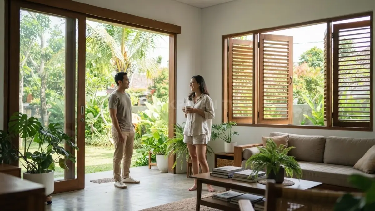 Dengan menerapkan ventilasi silang yang tepat, rumah tidak hanya terasa lebih sejuk, tetapi juga lebih sehat, hemat energi, dan ramah lingkungan (BTV/AI).