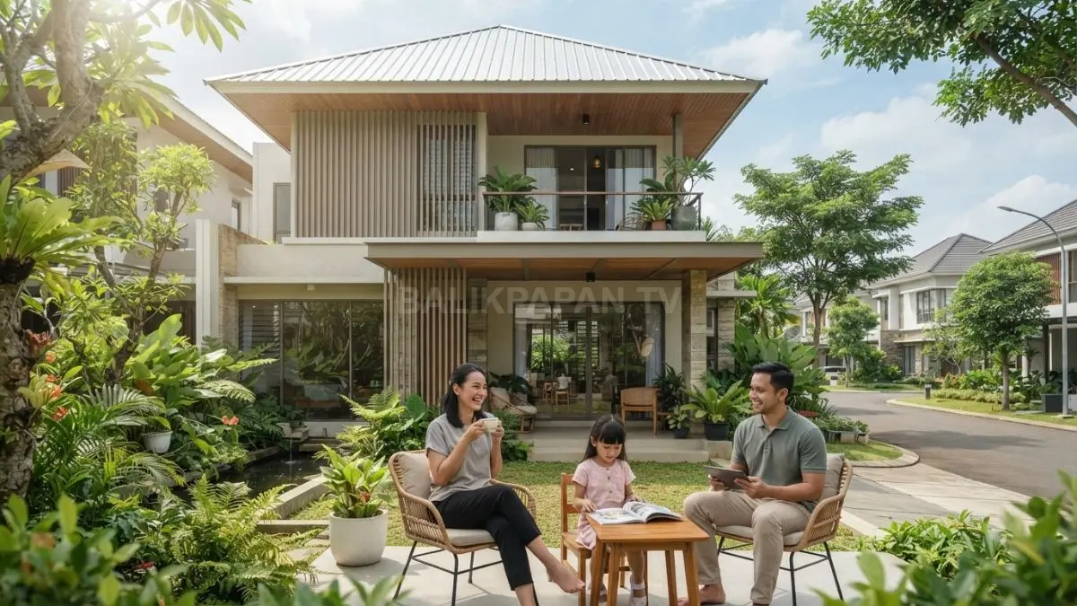 Desain rumah sederhana meningkatkan efisiensi energi dengan mengurangi penyerapan panas sekaligus menjaga kenyamanan penghuni optimal (BTV/AI)