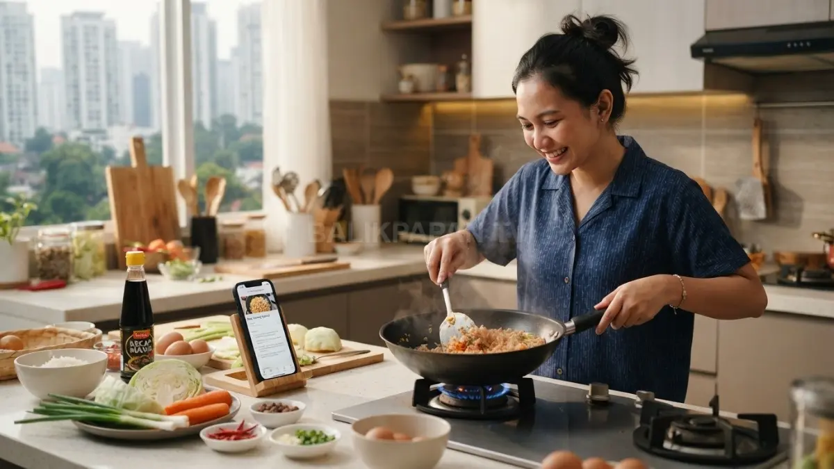 Jangan takut mencoba resep baru. Mulailah dari menu sederhana seperti nasi goreng, tumis sayur, sup ayam, telur dadar, atau mi goreng rumahan. Semakin sering berlatih, kemampuan memasak akan semakin baik. (BTV/AI)