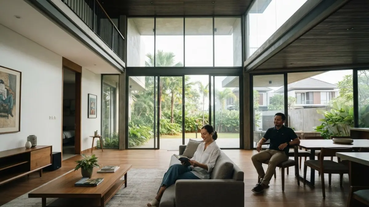 Langit-langit tinggi menciptakan kesan rumah lebih luas nyaman dengan pencahayaan alami optimal sepanjang hari maksimal (BTV/AI)