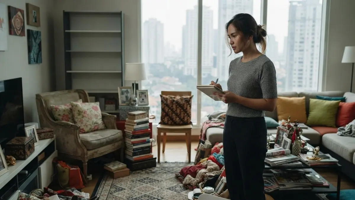 Mengevaluasi penataan furnitur dan mengurangi barang yang tidak diperlukan membantu menciptakan rumah yang lebih rapi, lapang, dan nyaman untuk ditinggali. (BTV/AI)