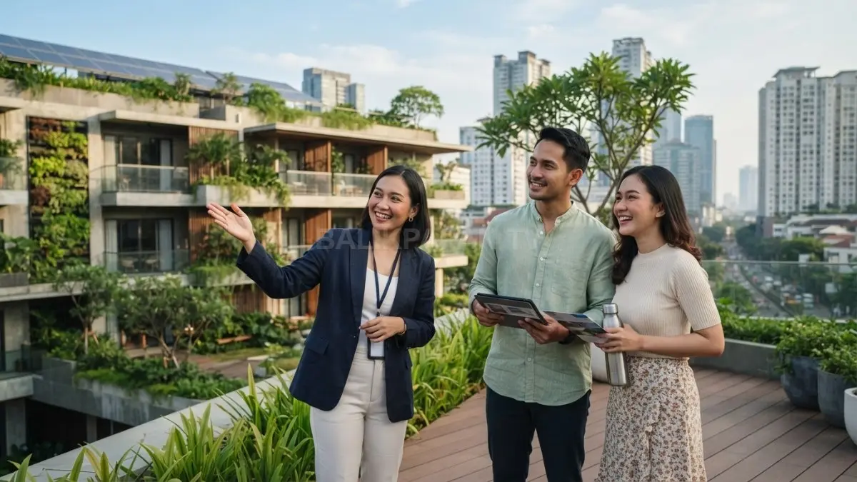 Nilai Properti Meningkat — Hunian ramah lingkungan semakin diminati sehingga memiliki nilai jual lebih tinggi di masa depan. (BTV/AI)