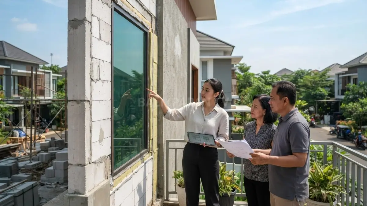 Pemilihan material bangunan yang tepat membantu meningkatkan efisiensi energi rumah. (BTV/AI)