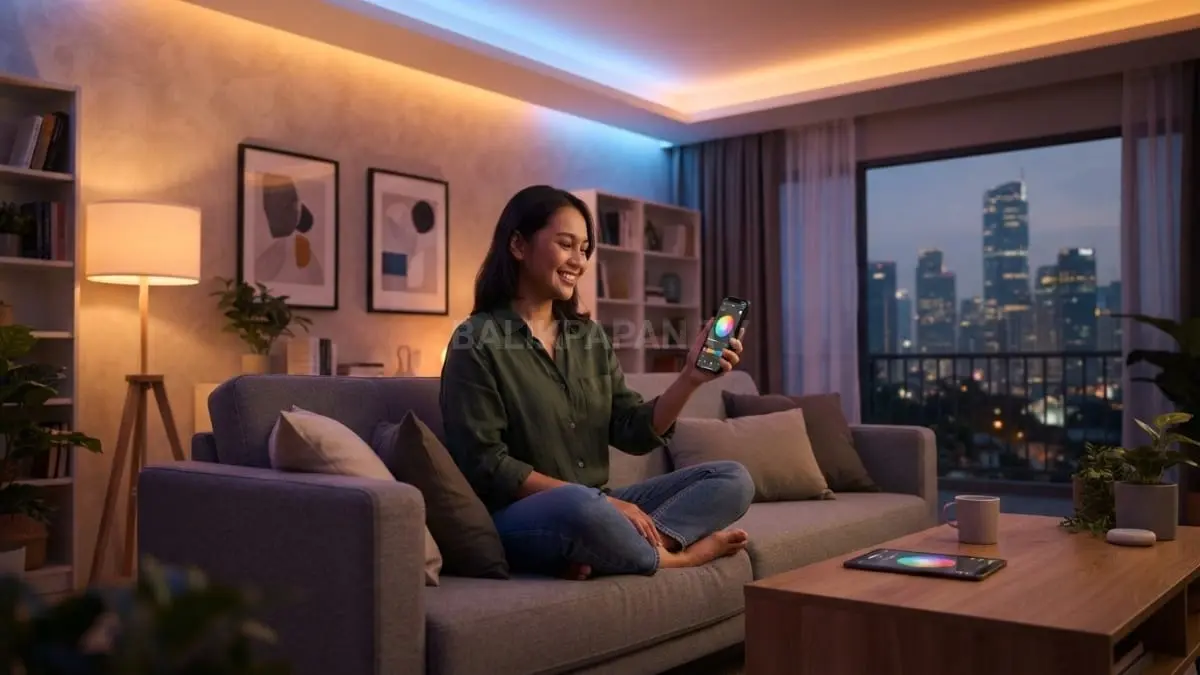 Pencahayaan pintar menghadirkan suasana rumah yang modern dan nyaman. (BTV/AI)